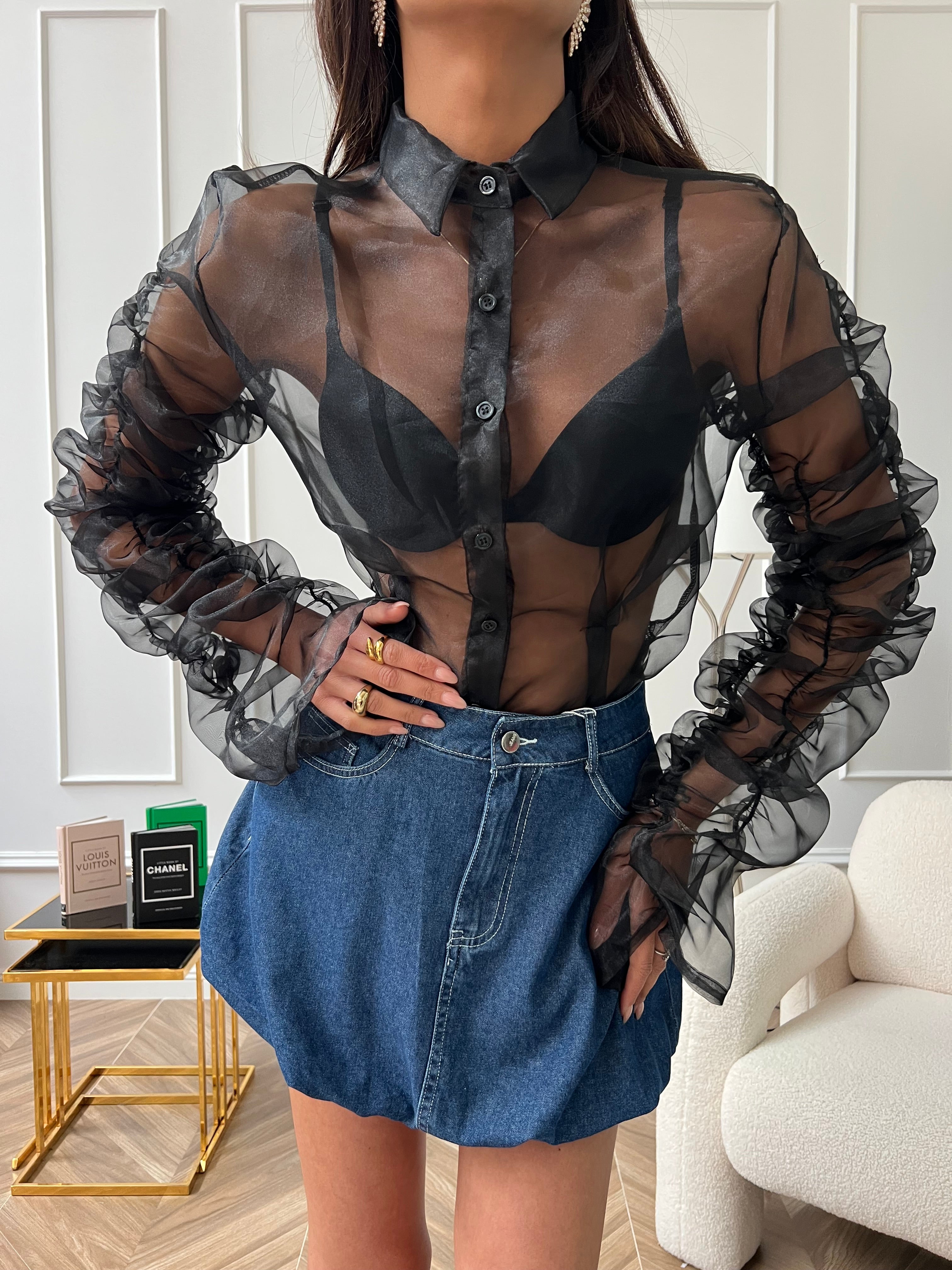 Outfit Camicia Bianca Camicette Trasparenti Nere Camicia Nera