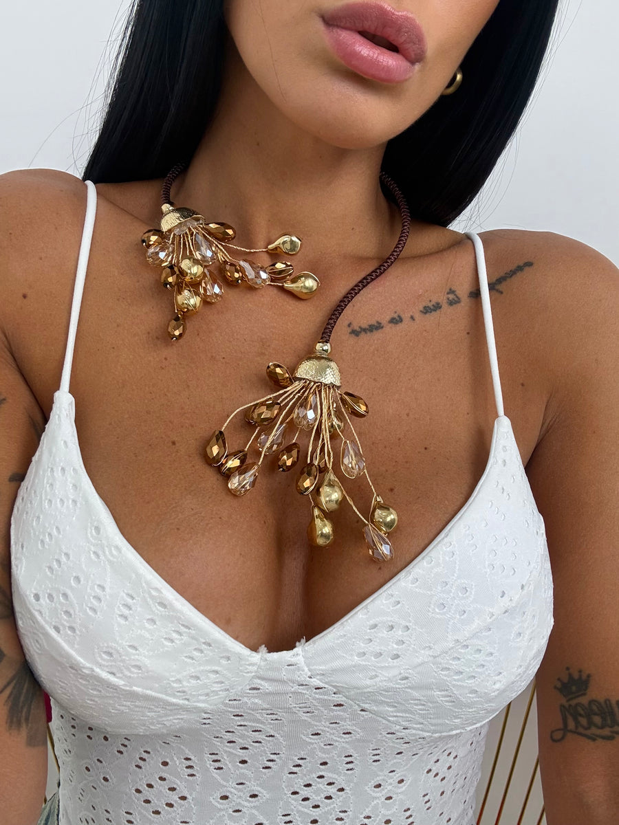 Collana Metallic Flower