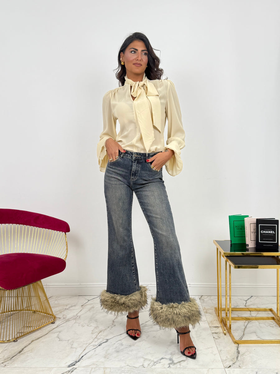 Denim Eco-Fur
